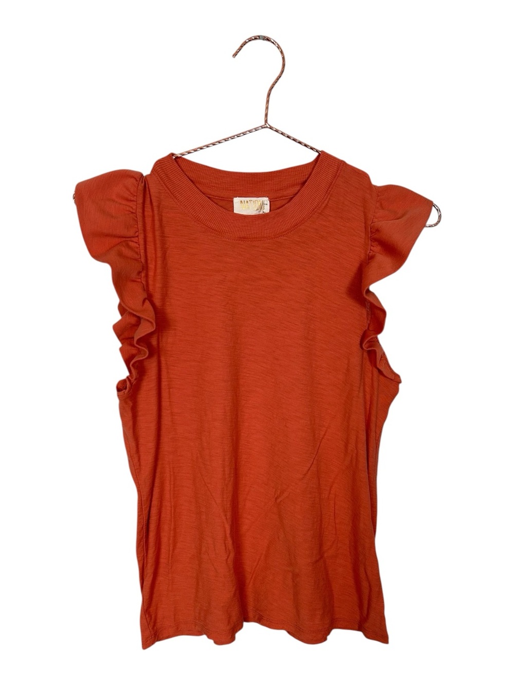 Nation LTD Ruffle Sleeve Cotton Top